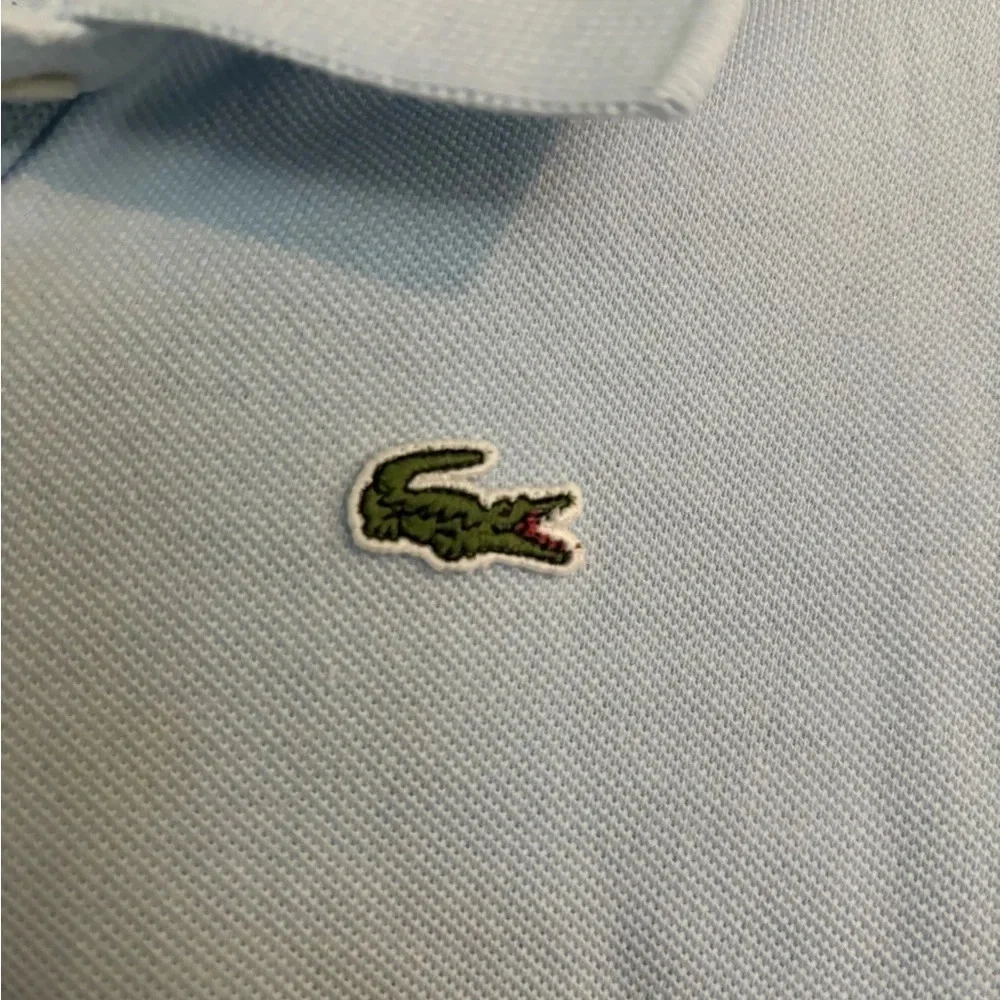 Lacoste Mens Size 46 (Large) Polo Light Blue Golf De‎ Chantaco Saint-Jean-de-Luz